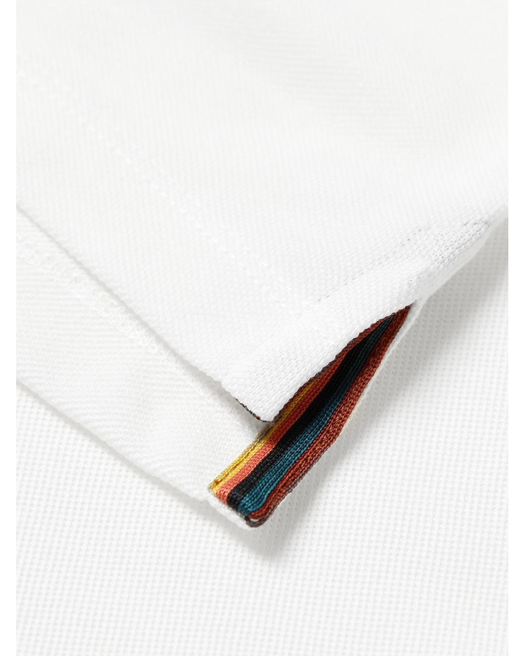 Paul Smith White Cotton-Piqué Polo Shirt for men