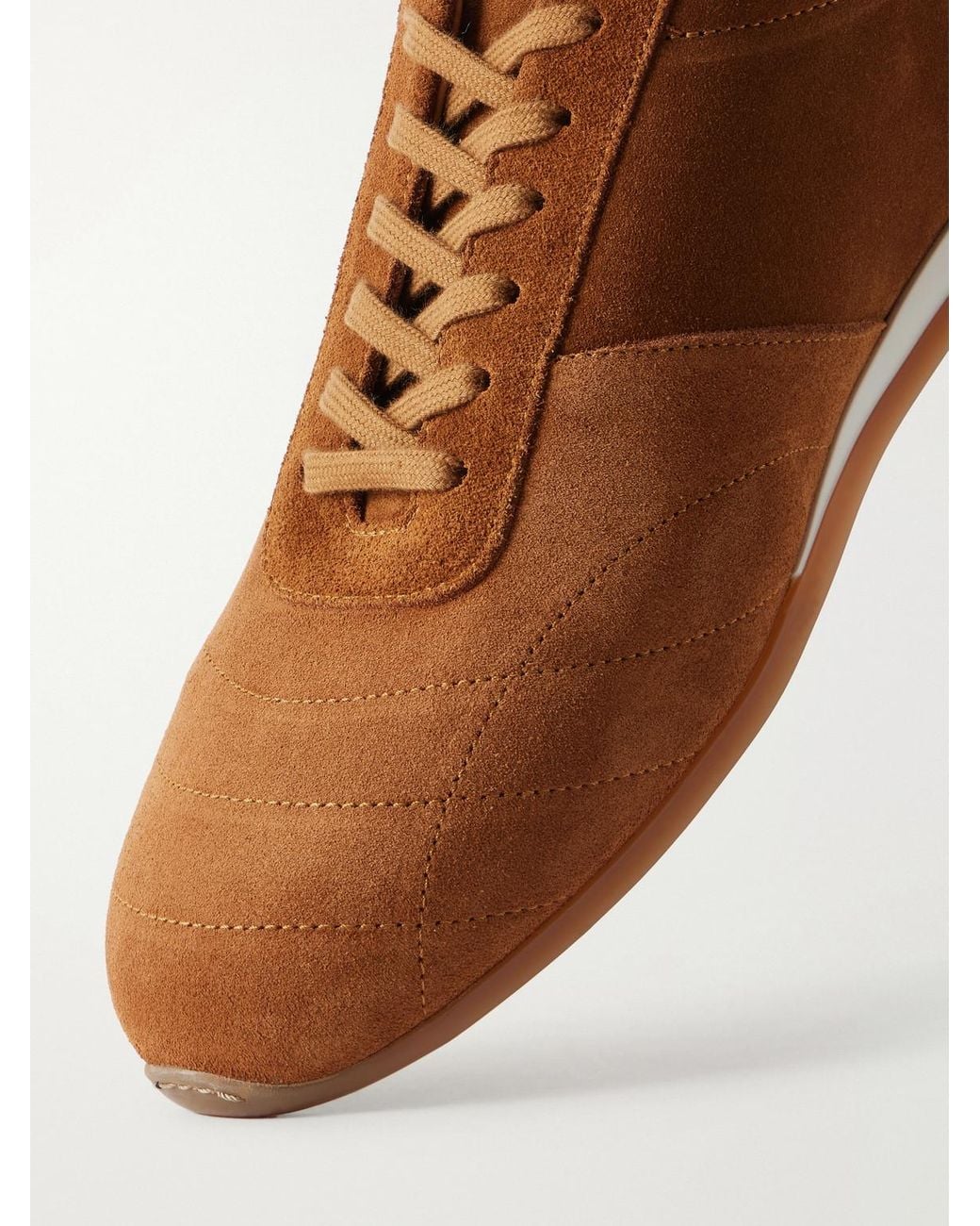 Mr P. Brown Suede Sneakers for men