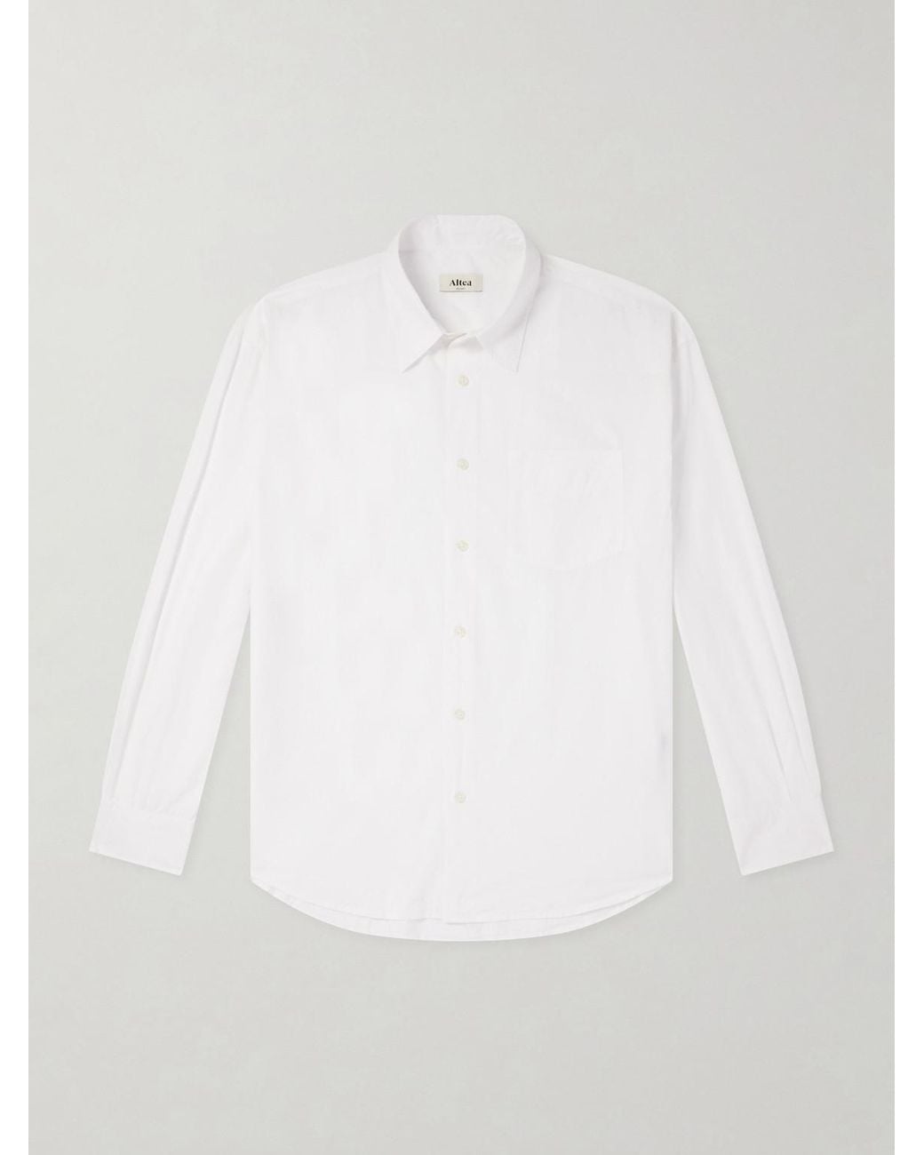 Altea White Cotton-poplin Shirt for men