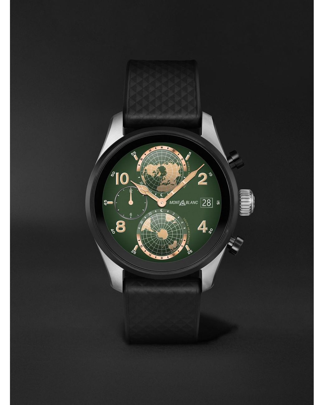 Montblanc Summit 3 42mm Titanium And Rubber Smart Watch in Black