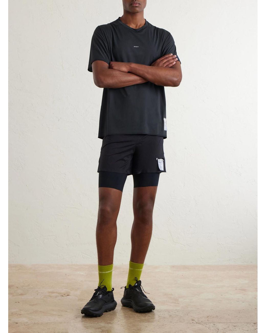 Satisfy Black Auralite Uv T-Shirt for men