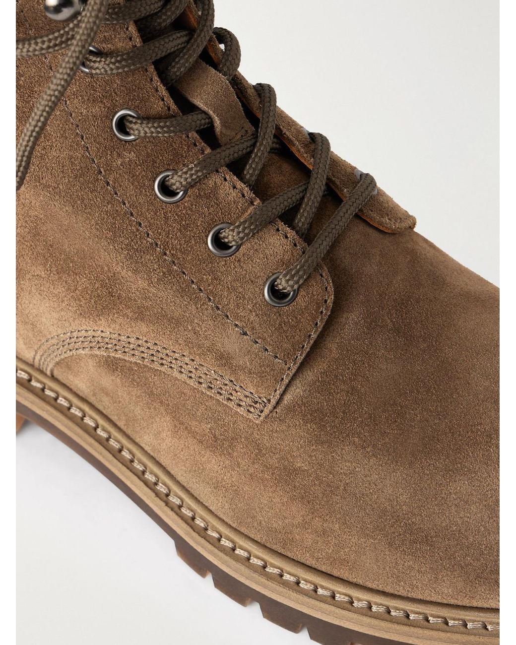 Officine Creative Brown Boss 002 Suede Boots for men
