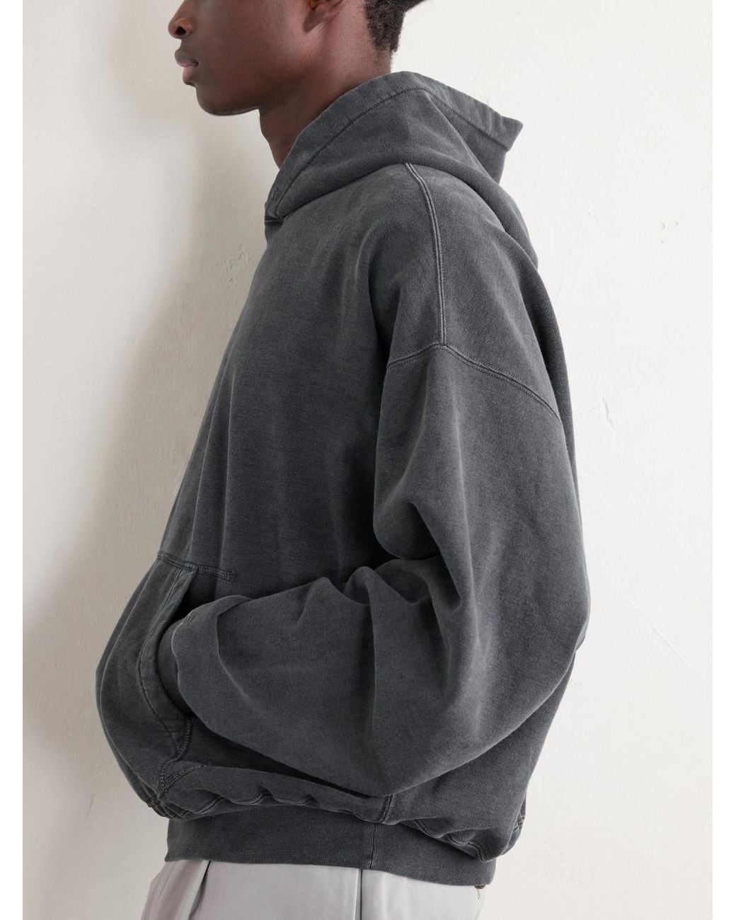 Remi Relief Gray Cotton-jersey Hoodie for men