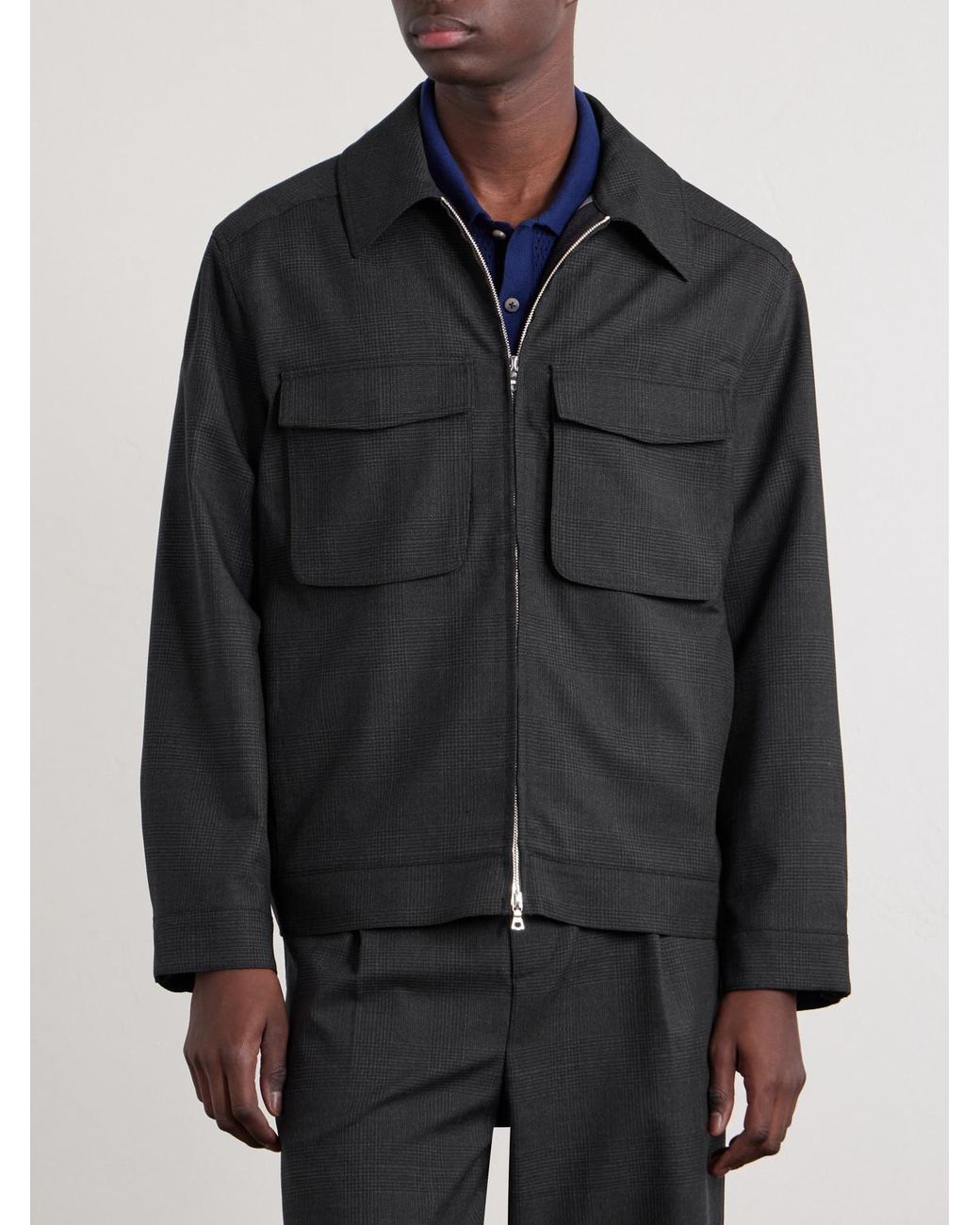 De Bonne Facture Black Student Wool Jacket for men