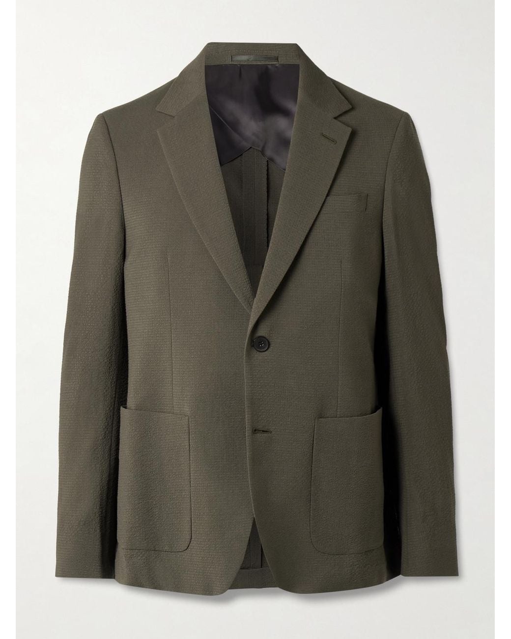 Mr P. Green Wool-Blend Seersucker Suit Jacket for men