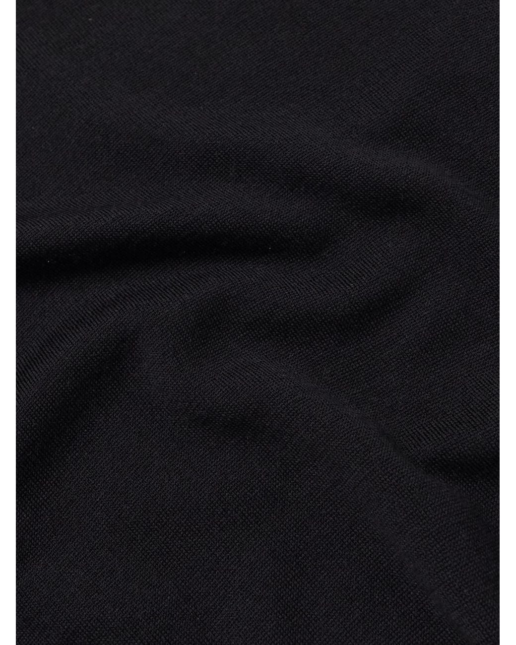 John Smedley Black Lundy Merino Wool Sweater for men