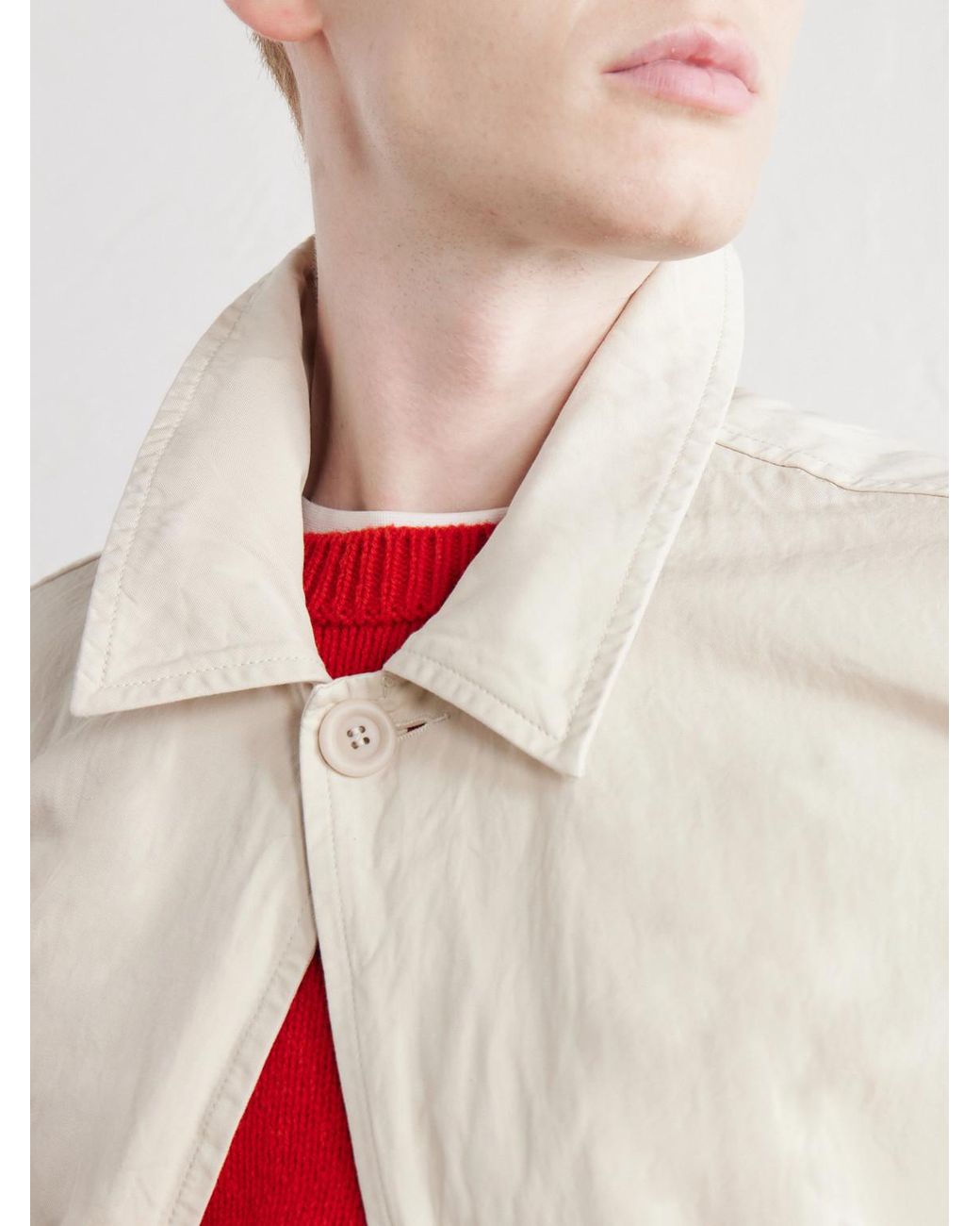 Casey Casey Natural Weiping Crinkled-Cotton Jacket for men