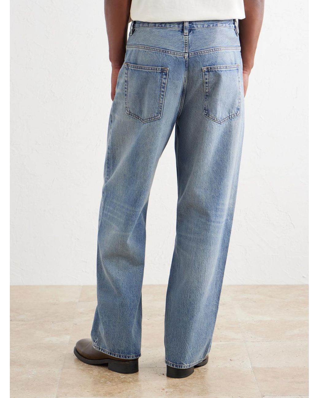 FRAME Blue Wide-Leg Jeans for men