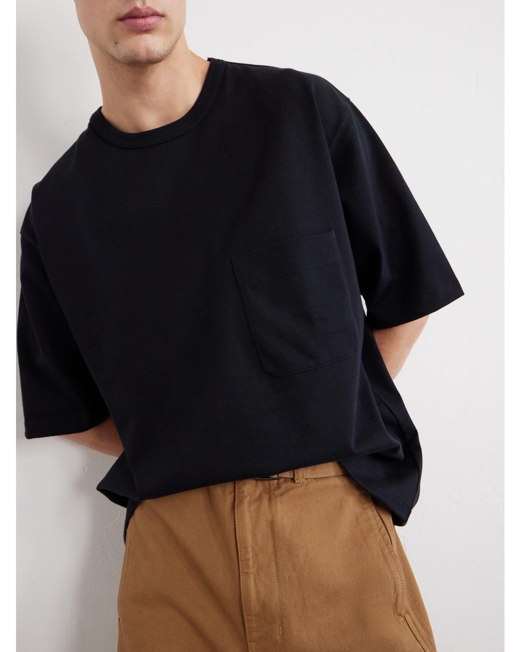 Lemaire Blue Cotton Jersey T-Shirt for men
