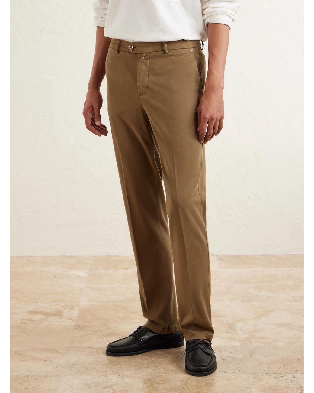 Kiton Natural Straight-Leg Lyocell-Blend Trousers for men