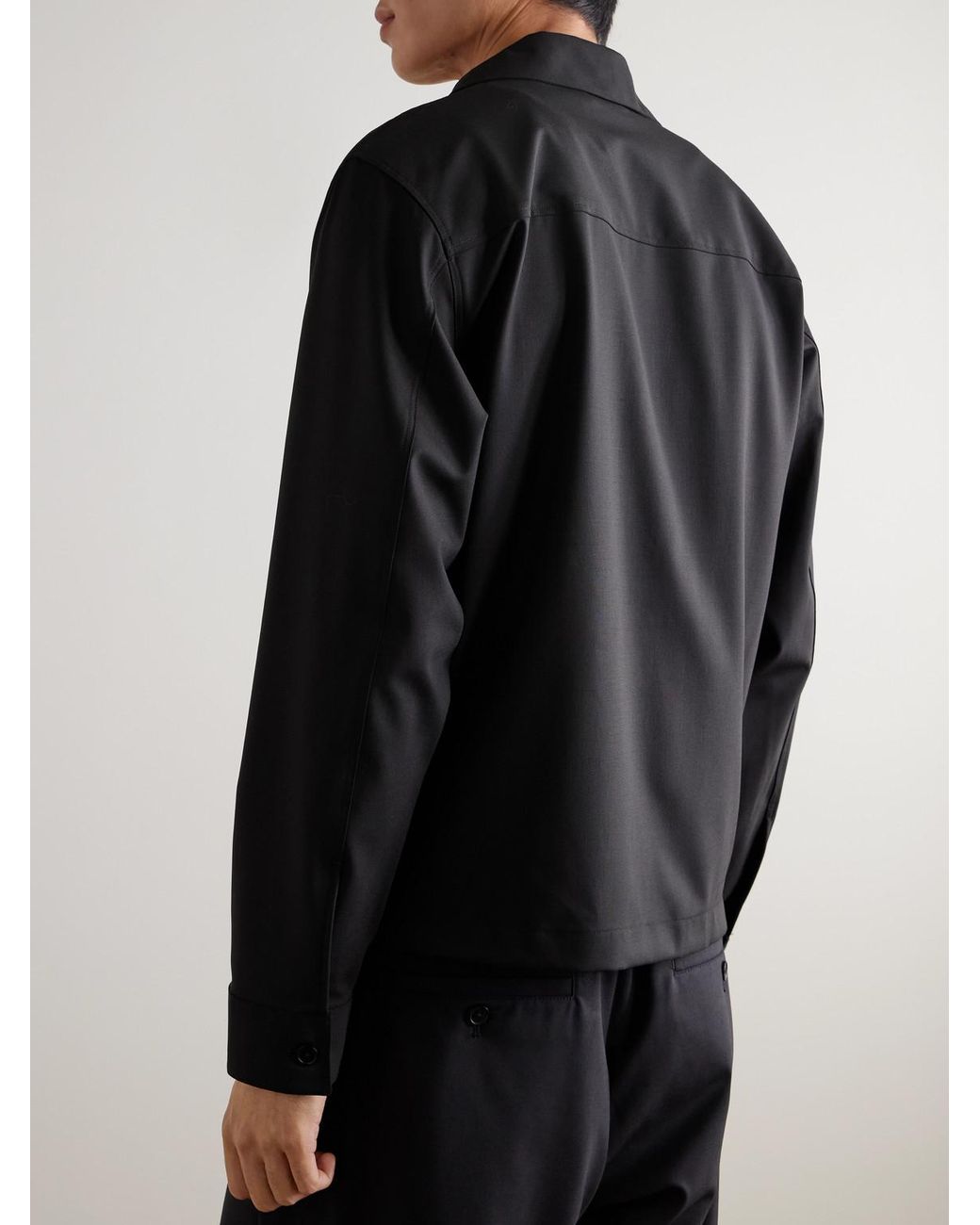 NN07 Black Alban 1088 Recycled Grain De Poudre Overshirt for men