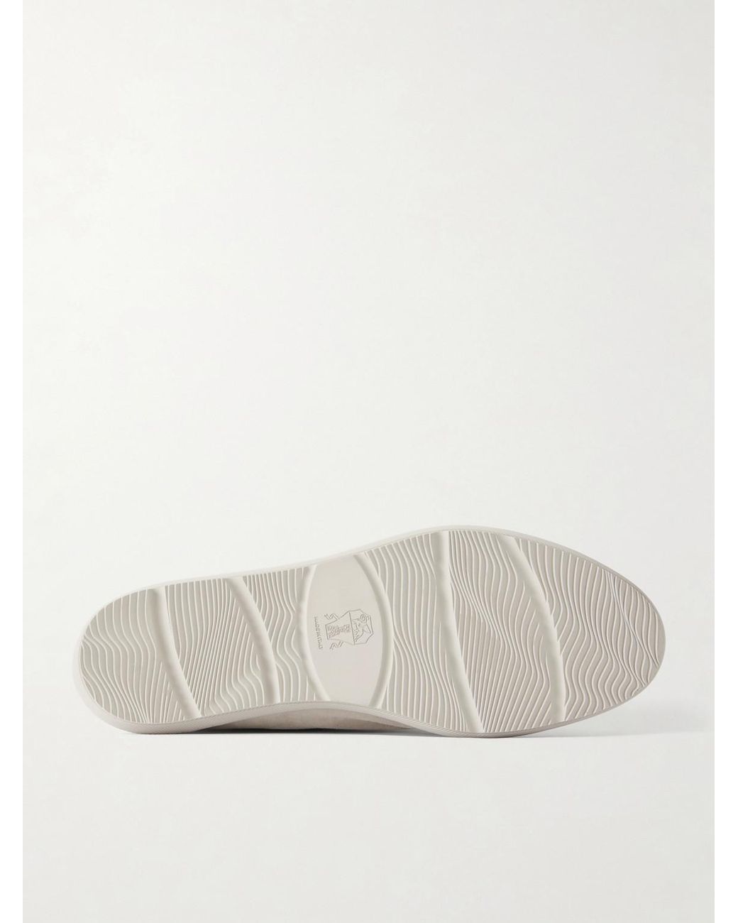 Brunello Cucinelli Natural Suede Sneakers for men