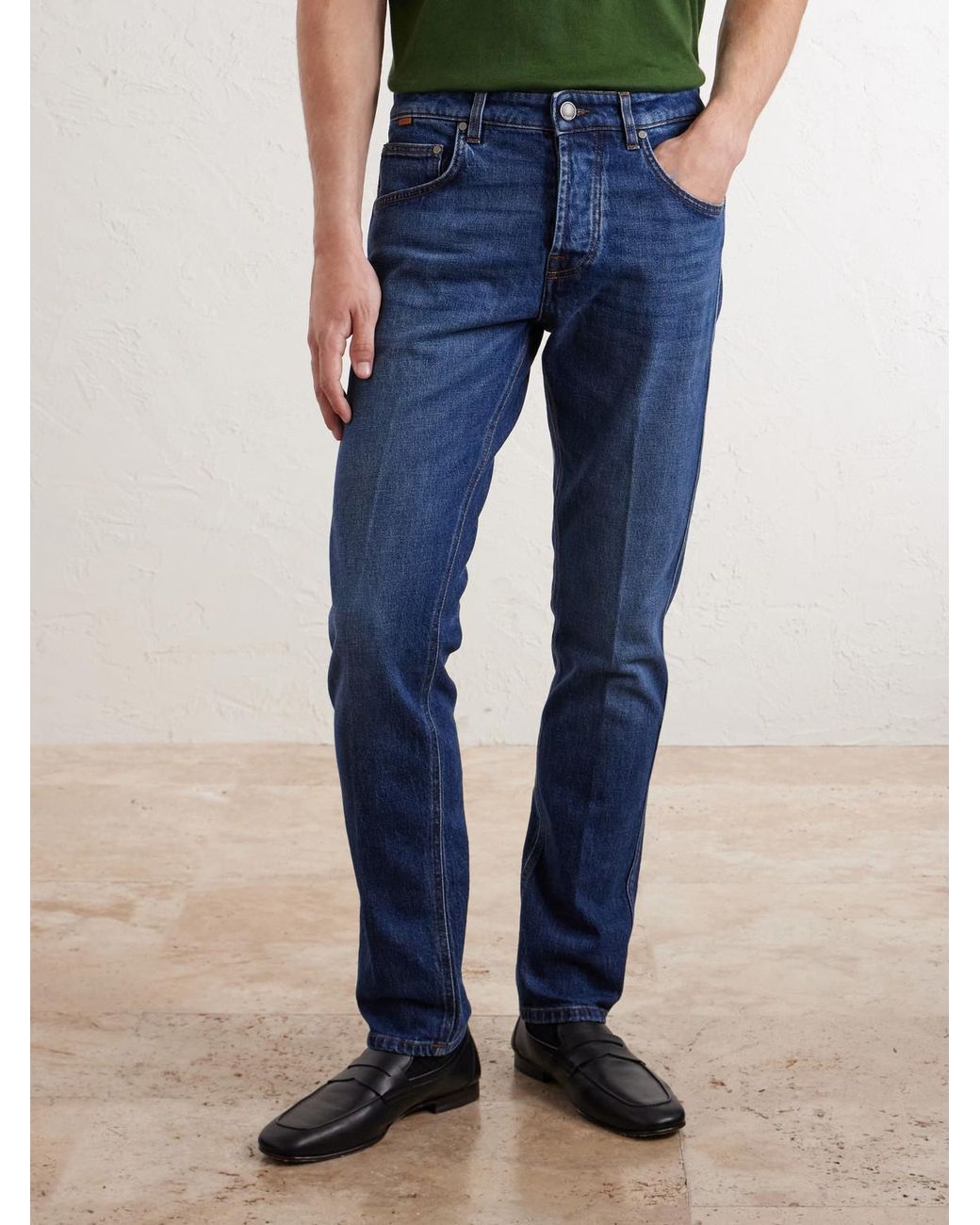 Lardini Blue Straight-Leg Jeans for men