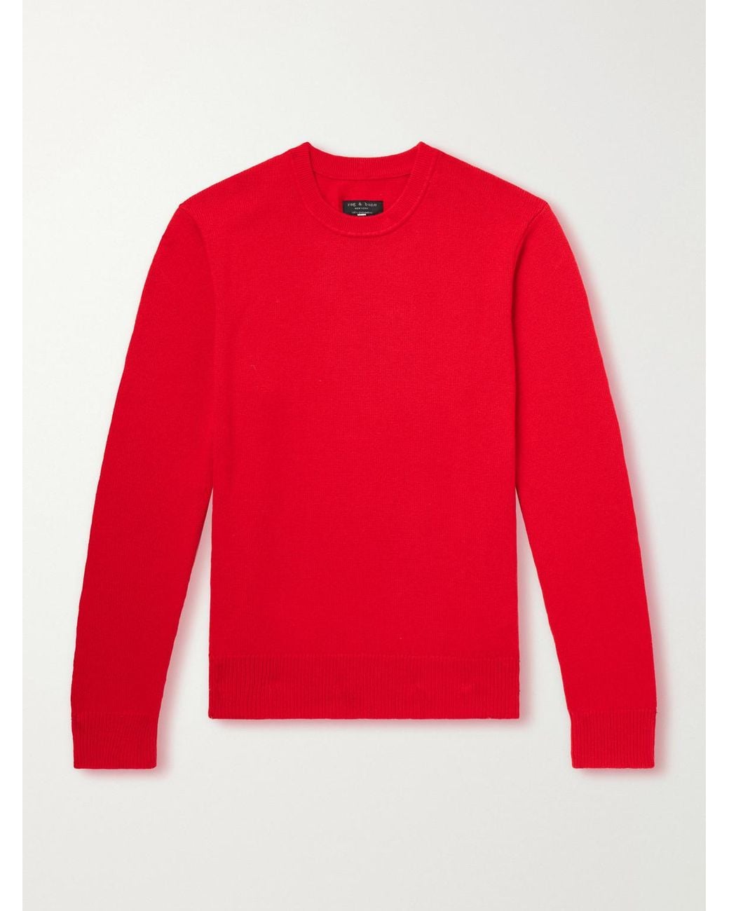 Rag & Bone Red Vernon Cashmere Sweater for men