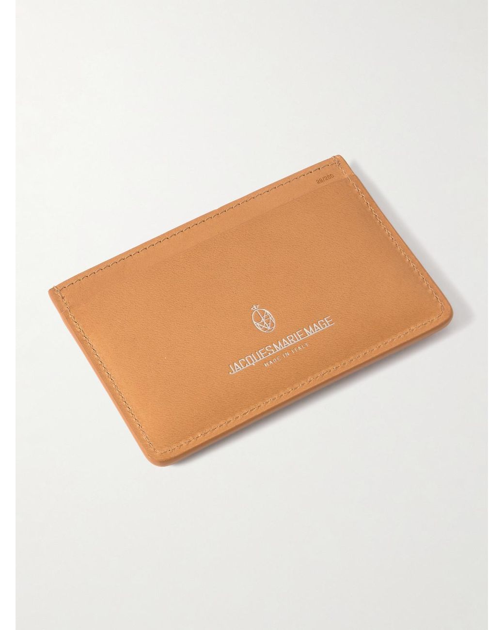 Jacques Marie Mage Natural Theodore Leather Cardholder for men