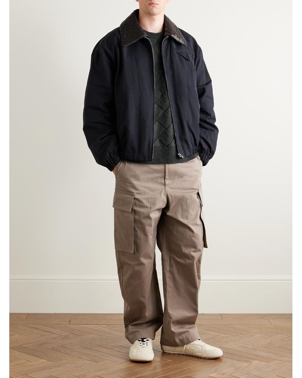 Bottega Veneta Black Wool-Blend Sweater for men