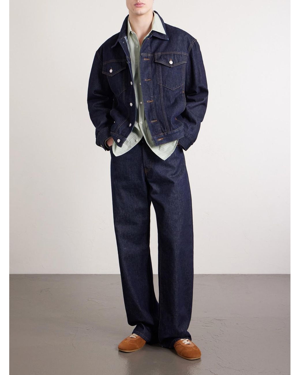 Dries Van Noten Blue Denim Trucker Jacket for men