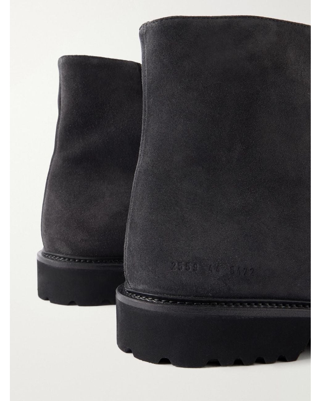 Common Projects Black Piuma Suede Boots for men