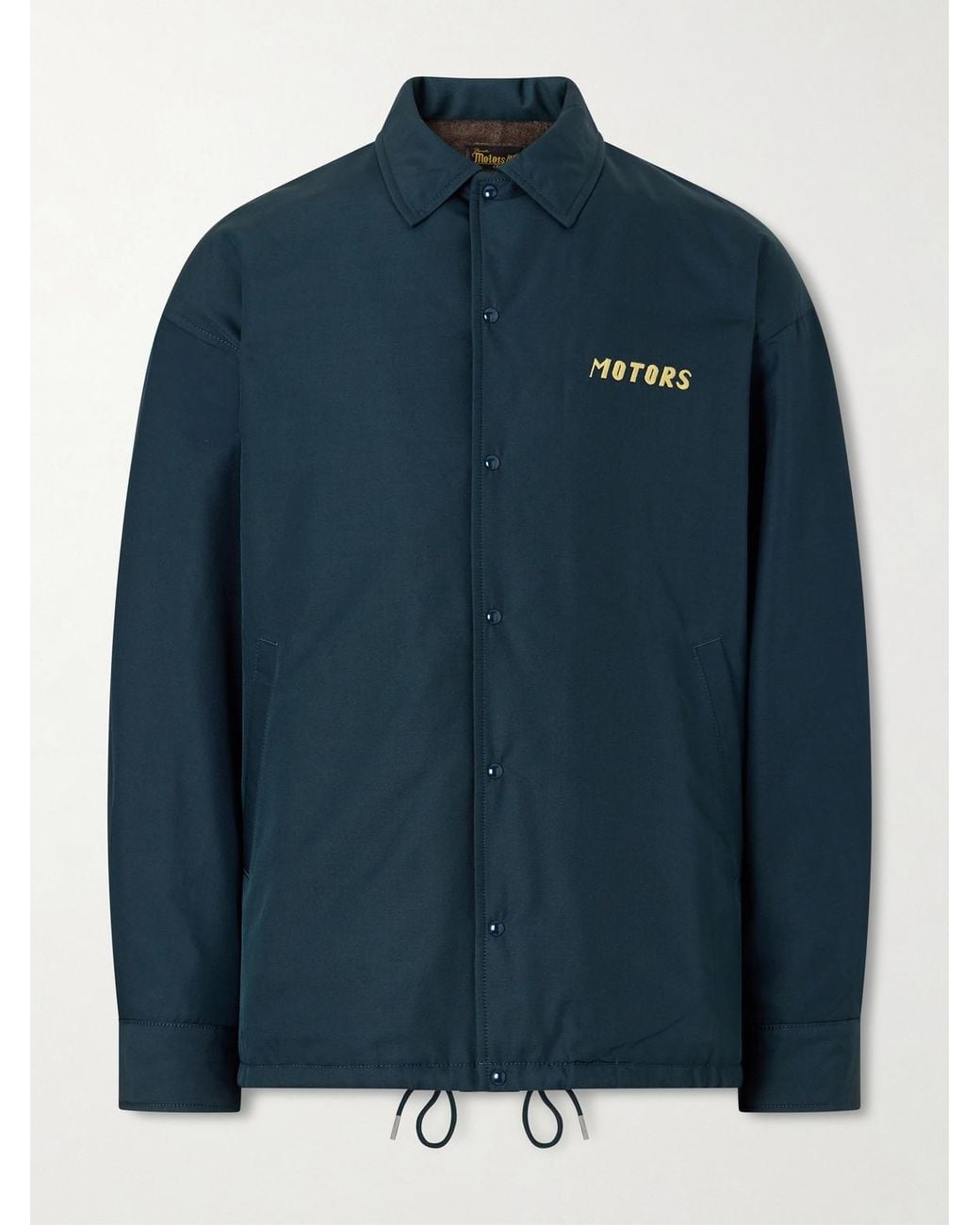 Visvim Blue Embroidered Wool And Silk-Blend-Gabardine Jacket for men