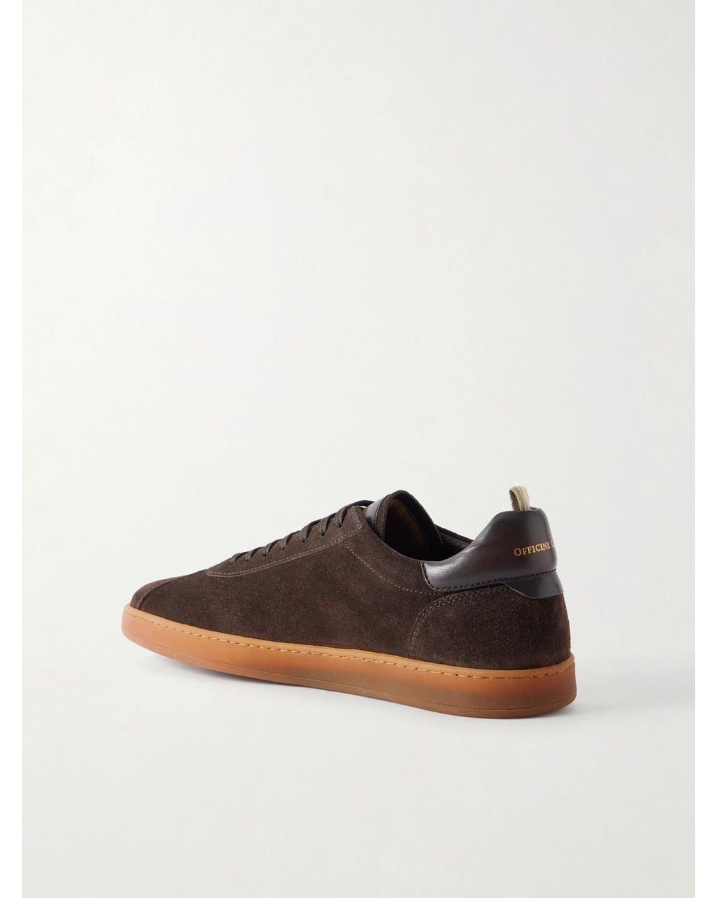 Officine Creative Brown Ginnasio 003 Suede Sneakers for men