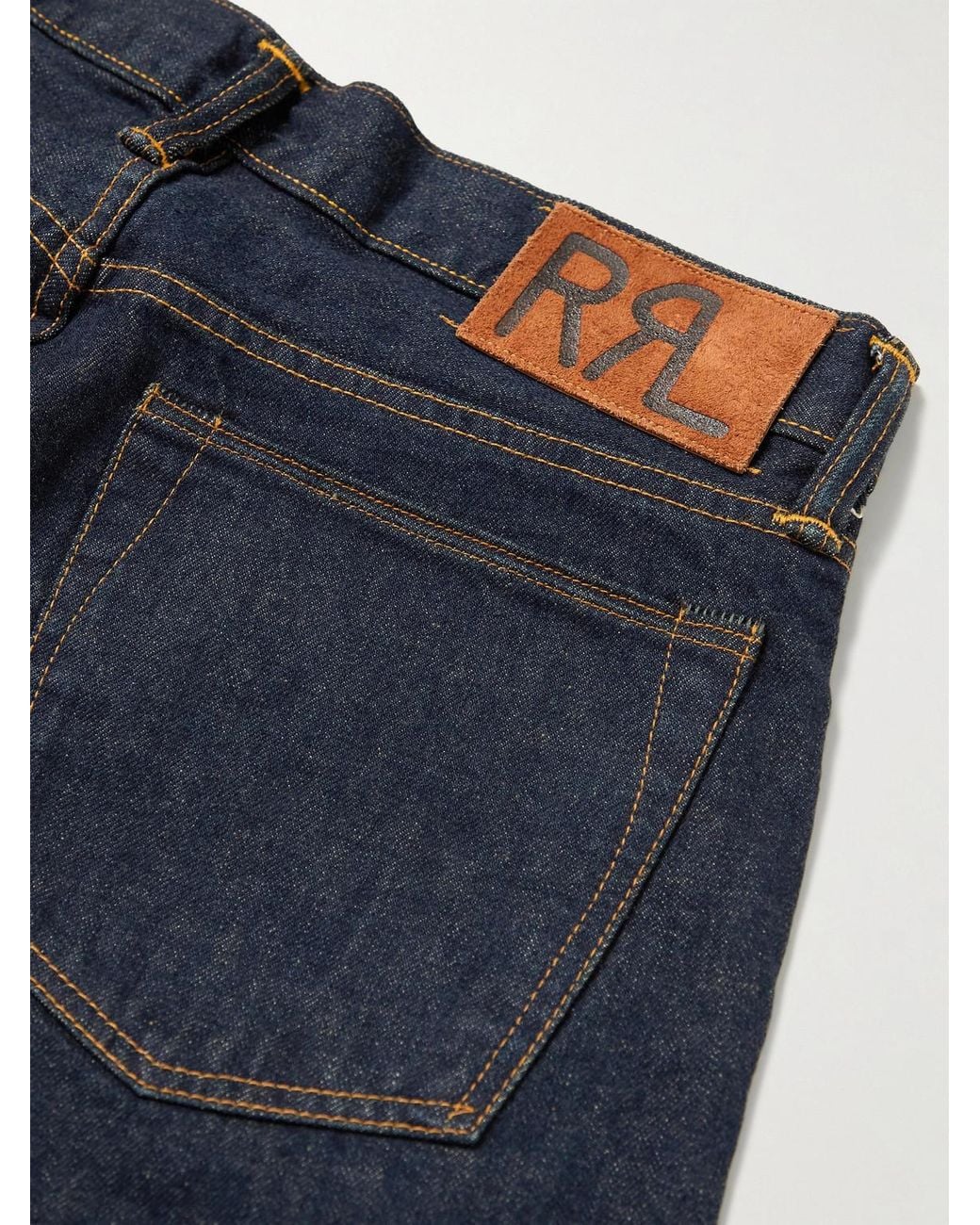 RRL Blue Slim-Fit Selvedge Jeans for men