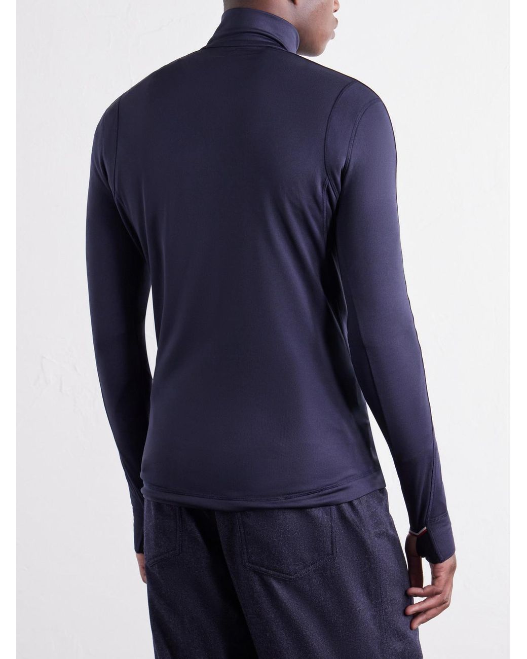 Moncler Blue Polartec Power Grid Half-Zip Base Layer for men