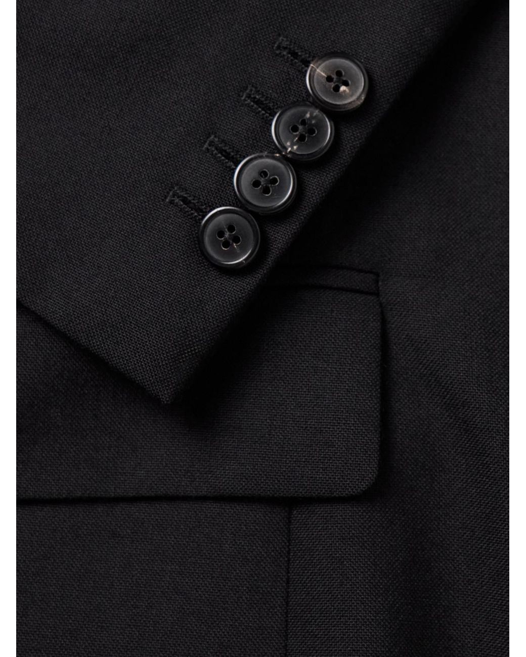 Dries Van Noten Black Slim-Fit Grain De Poudre Wool Suit for men