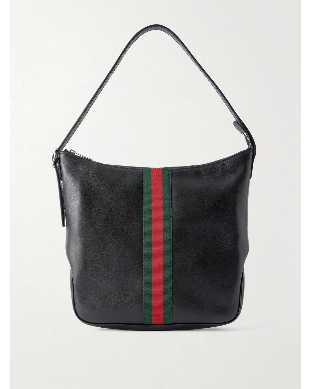 Gucci Black Lunetta Striped Leather Tote Bag for men