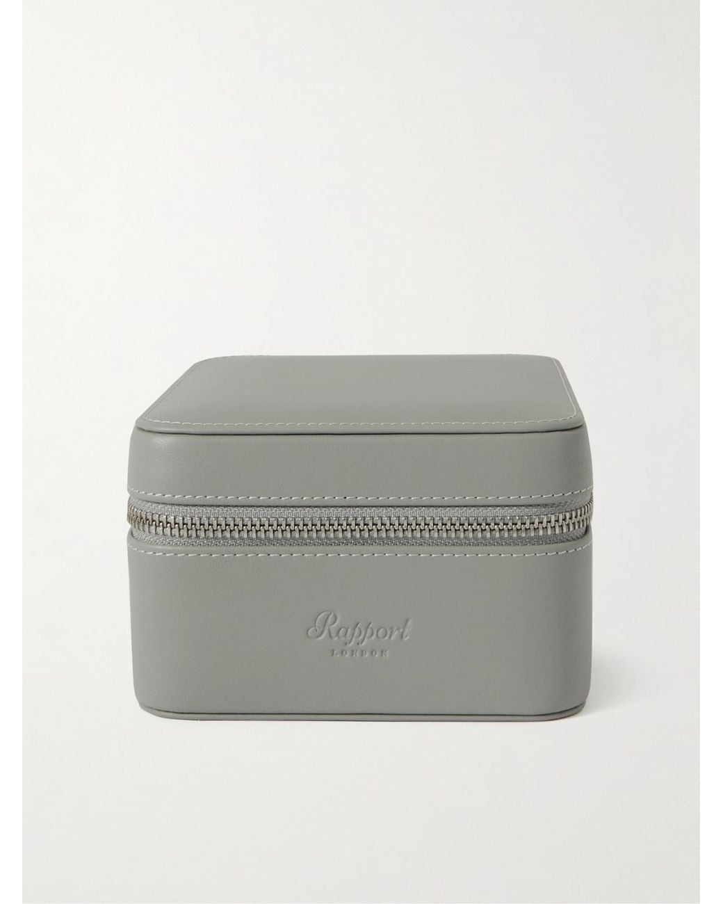 Rapport Black Hyde Park Zip-around Leather Watch Box for men