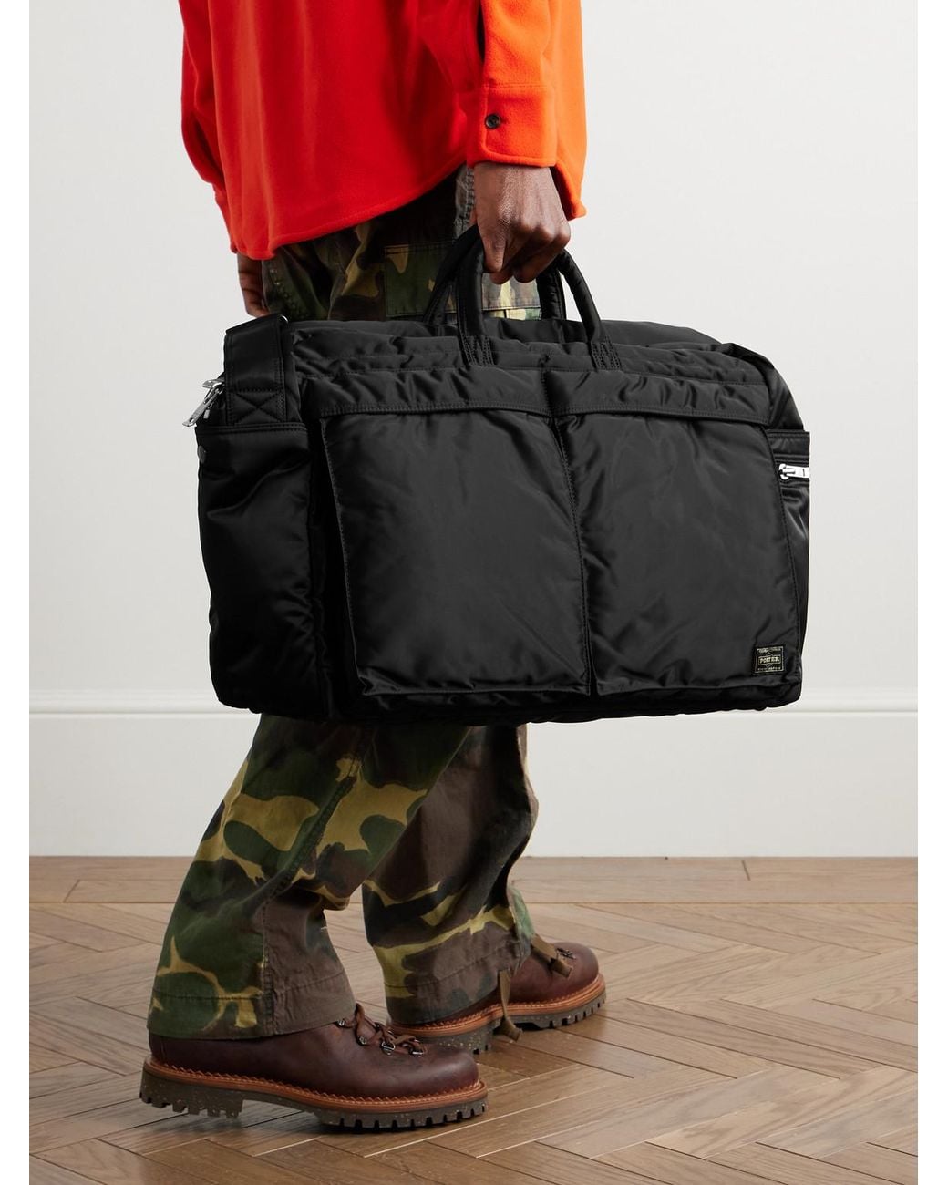 Porter-Yoshida and Co Black Tanker Nylon-Twill Duffle Bag for men