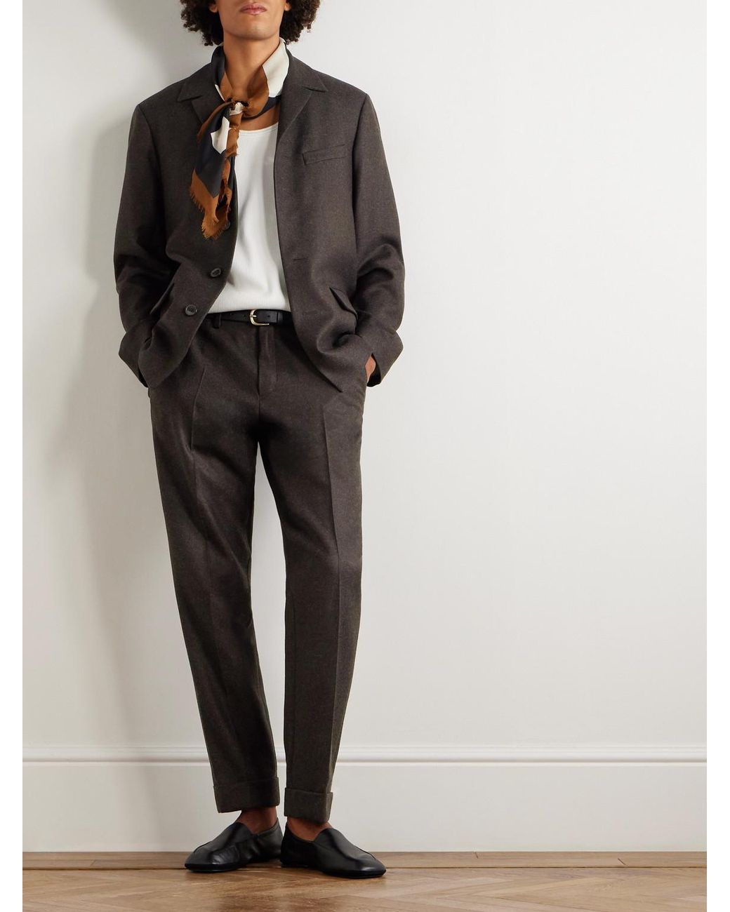Dries Van Noten Black Straight-Leg Wool Trousers for men