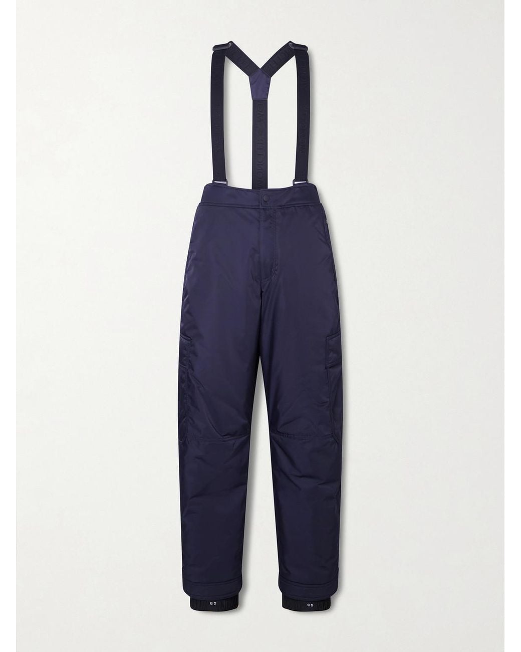 Moncler Blue Wide-Leg Padded Ski Salopettes for men