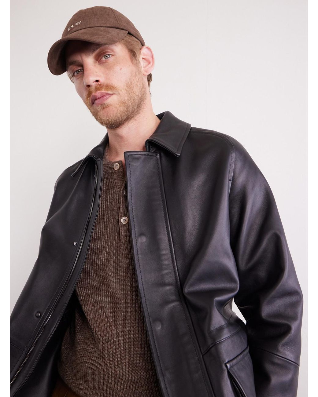 NN07 Brown Logo-Embroidered Cotton-Twill Baseball Cap for men