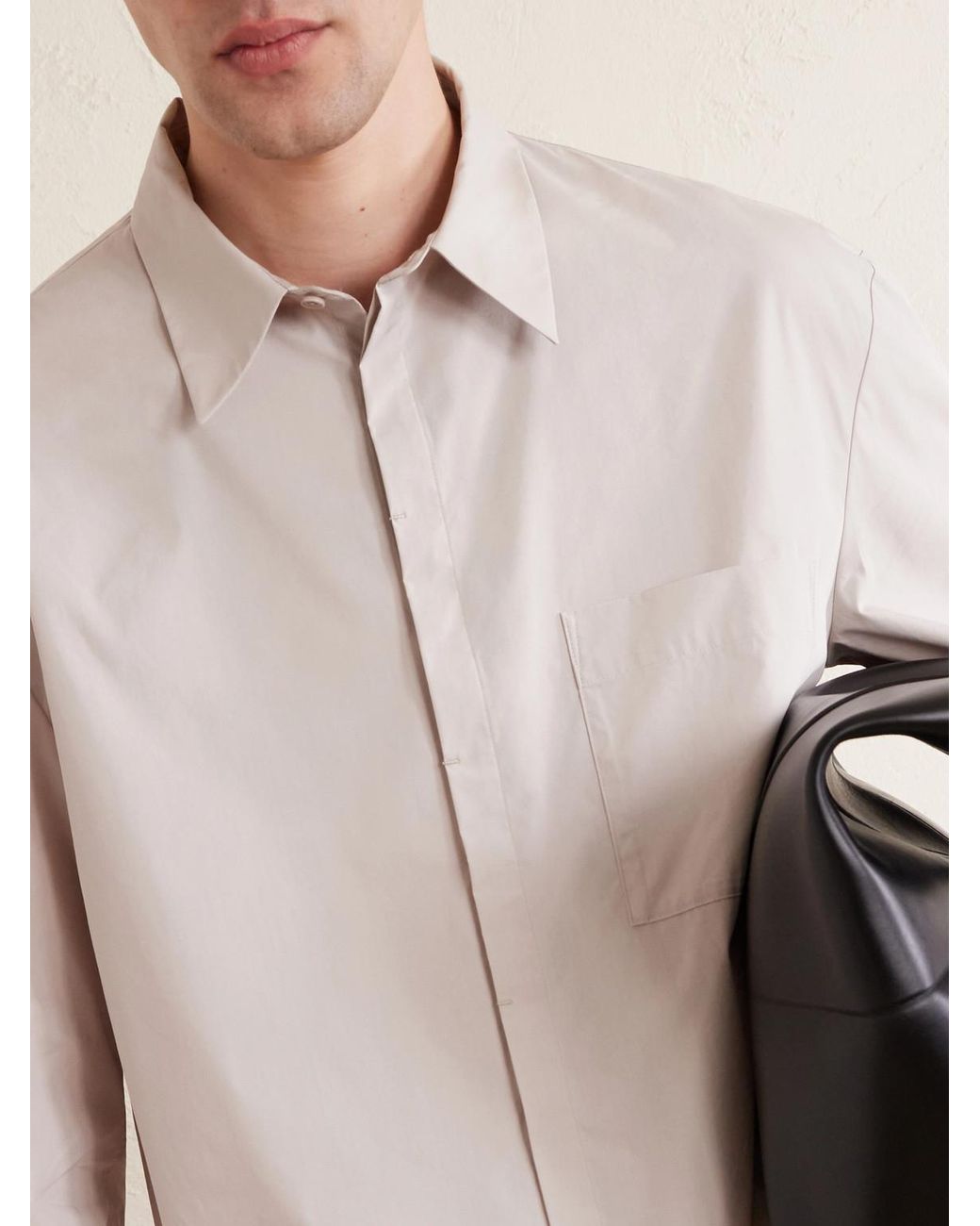 Amomento Pink Oversized Cotton Shirt for men