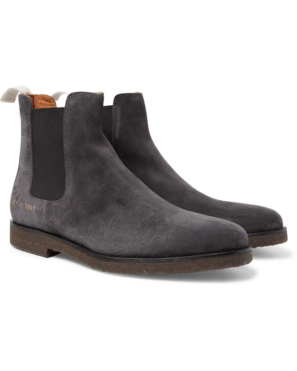 Common Projects Suede Chelsea Boots in Gray for Men | Lyst