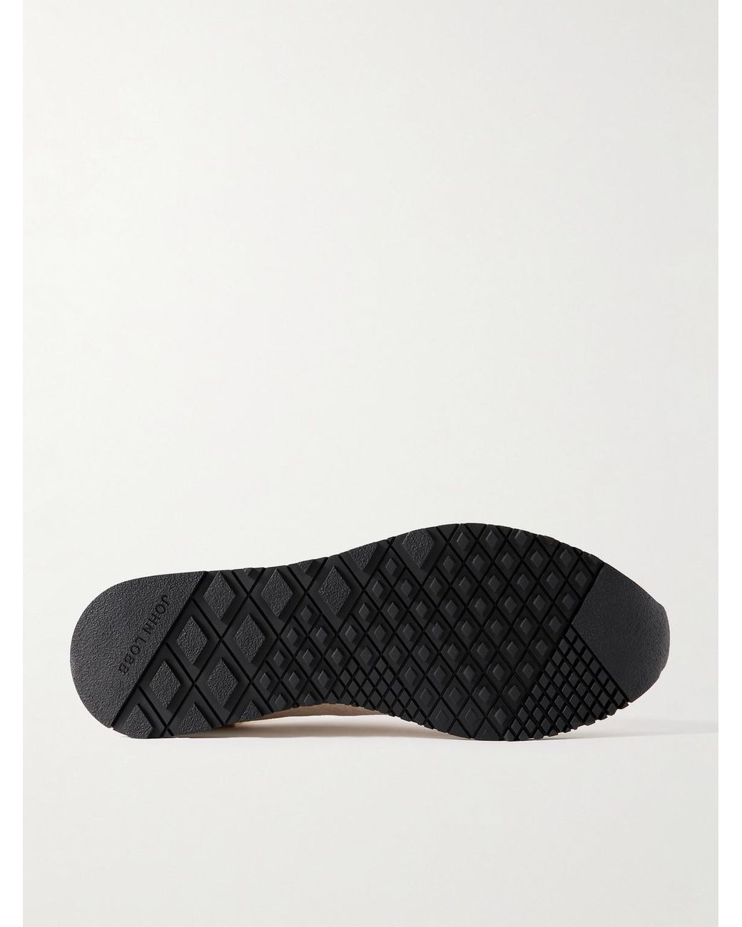 John Lobb White Lift Suede Sneakers for men