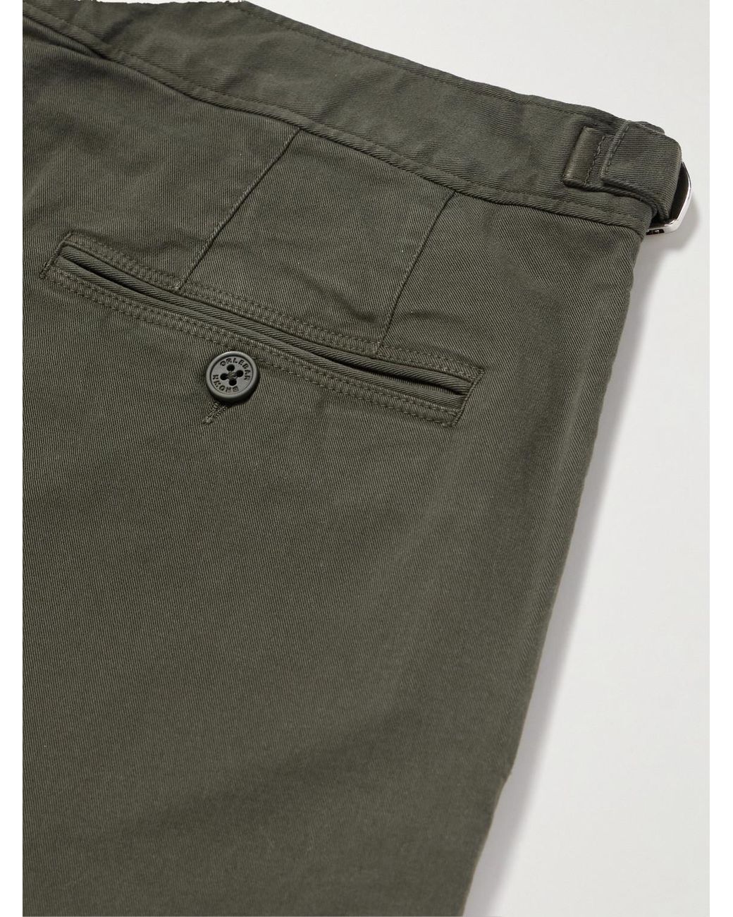 Orlebar Brown Black Fallon Straight-Leg Organic Cotton-Blend Twill Trousers for men
