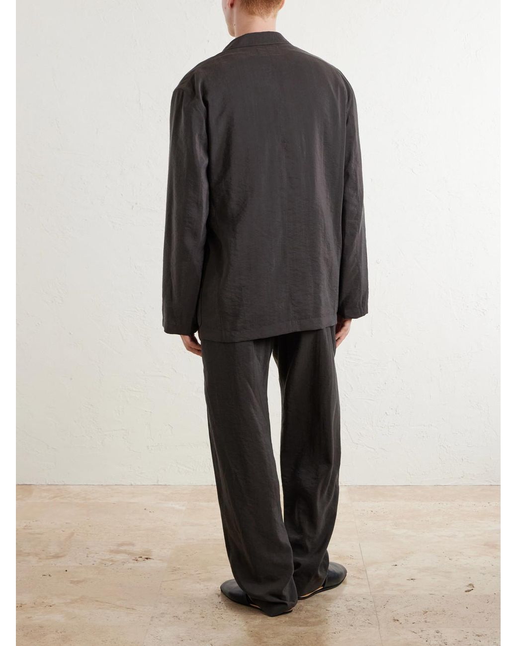 Lemaire Black Silk-Blend Suit Jacket for men