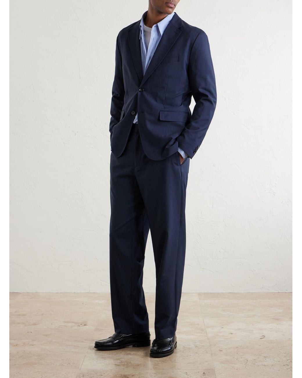 Rag & Bone Blue Skeleton Wool Suit Jacket for men