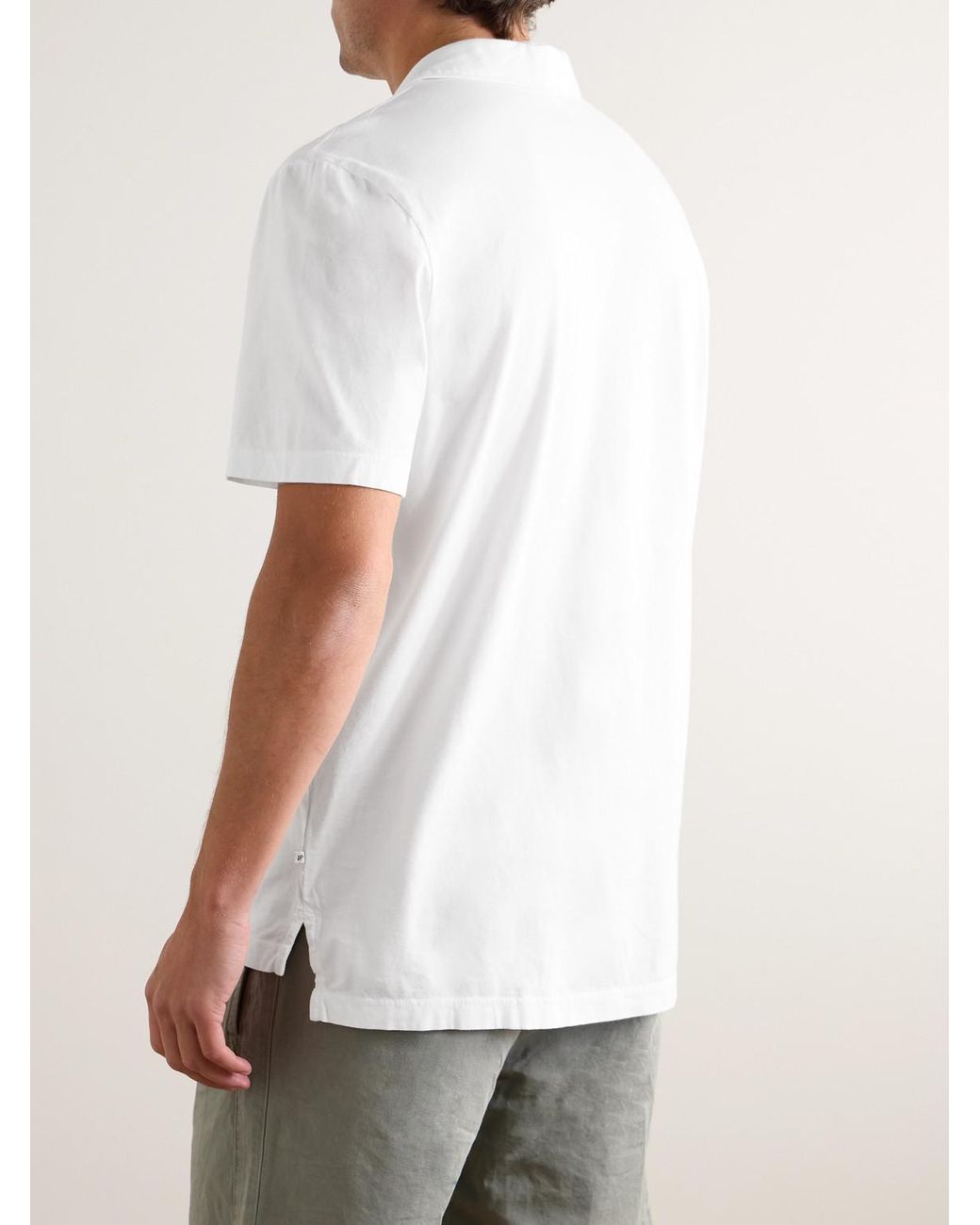 James Perse White Supima Cotton-Jersey Polo Shirt for men