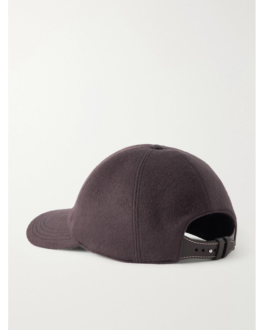 Berluti Brown Brushed Cashmere Cap for men