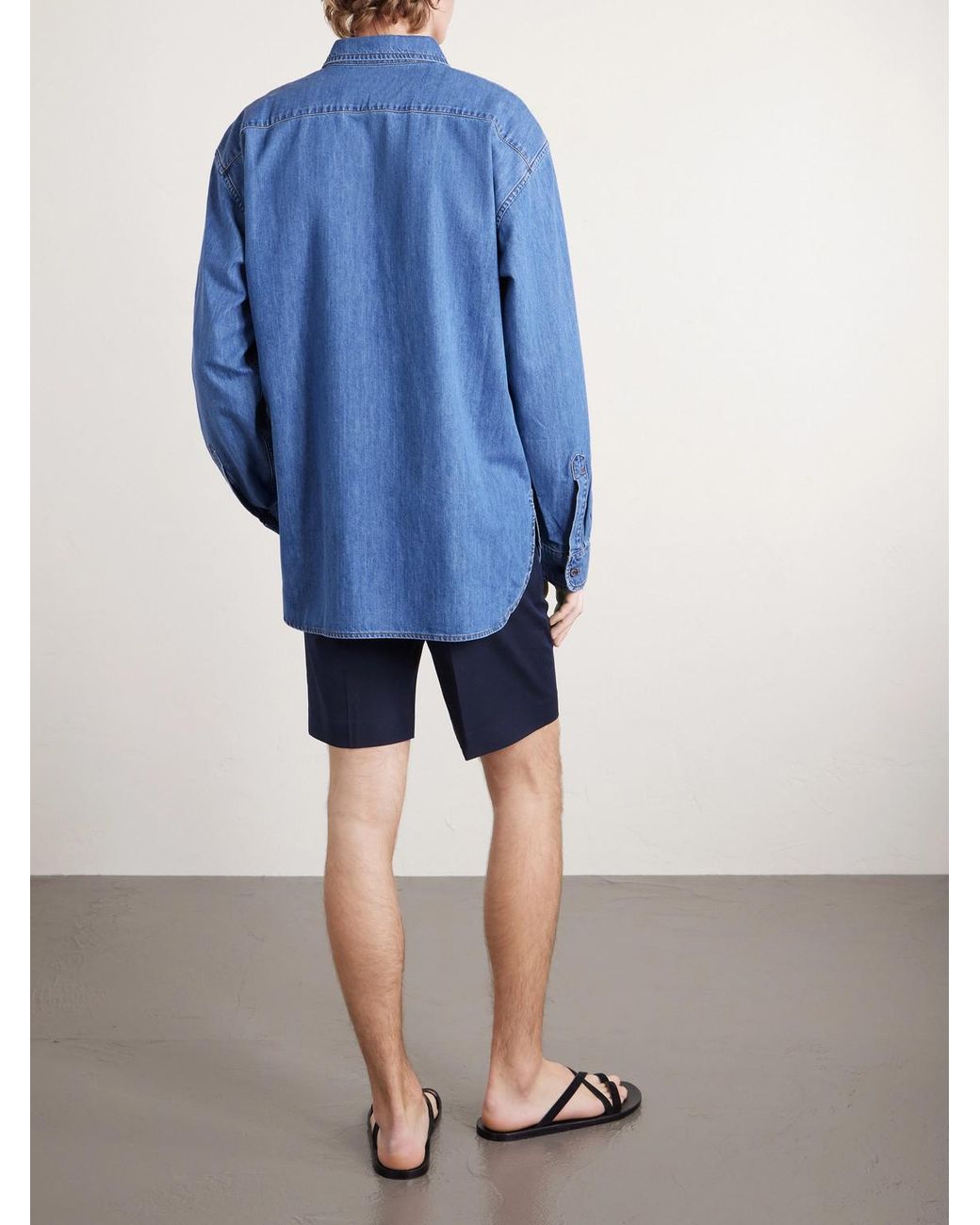 Dries Van Noten Blue Denim Shirt for men
