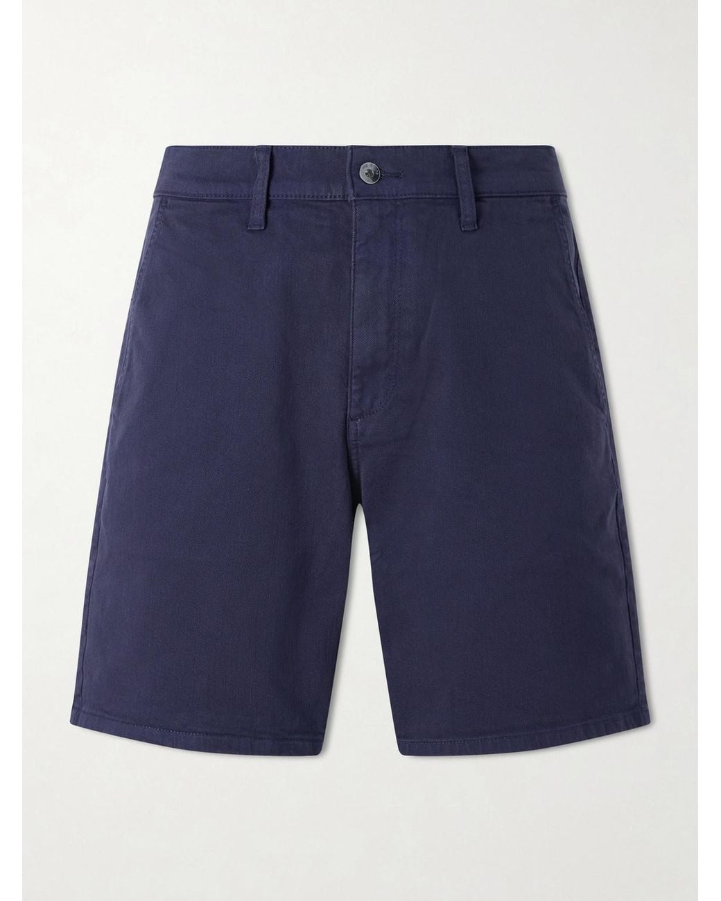 Rag & Bone Blue Aero Straight-Leg Cotton-Blend Shorts for men