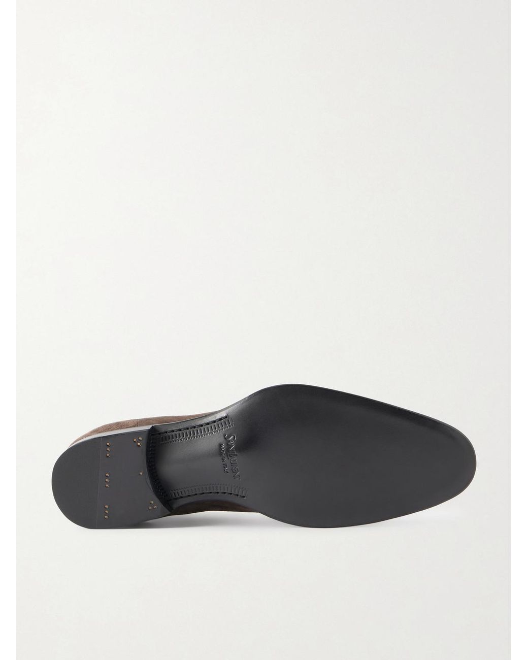 Saint Laurent Brown Aurelien Suede Boots for men