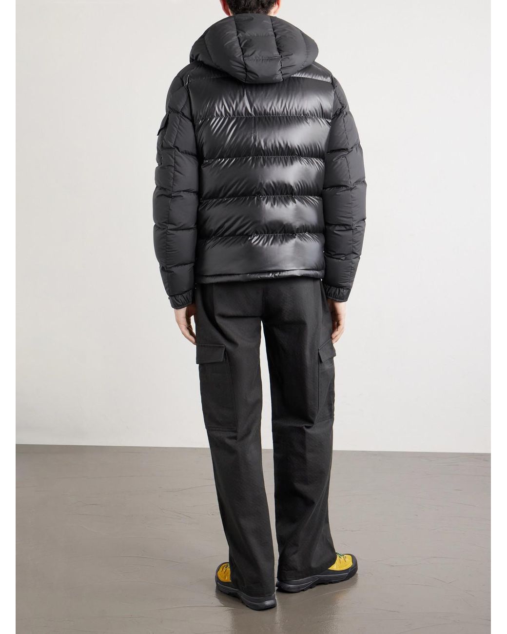 Moncler Black Maya Hooded Quilted Shell Down Jacket for men