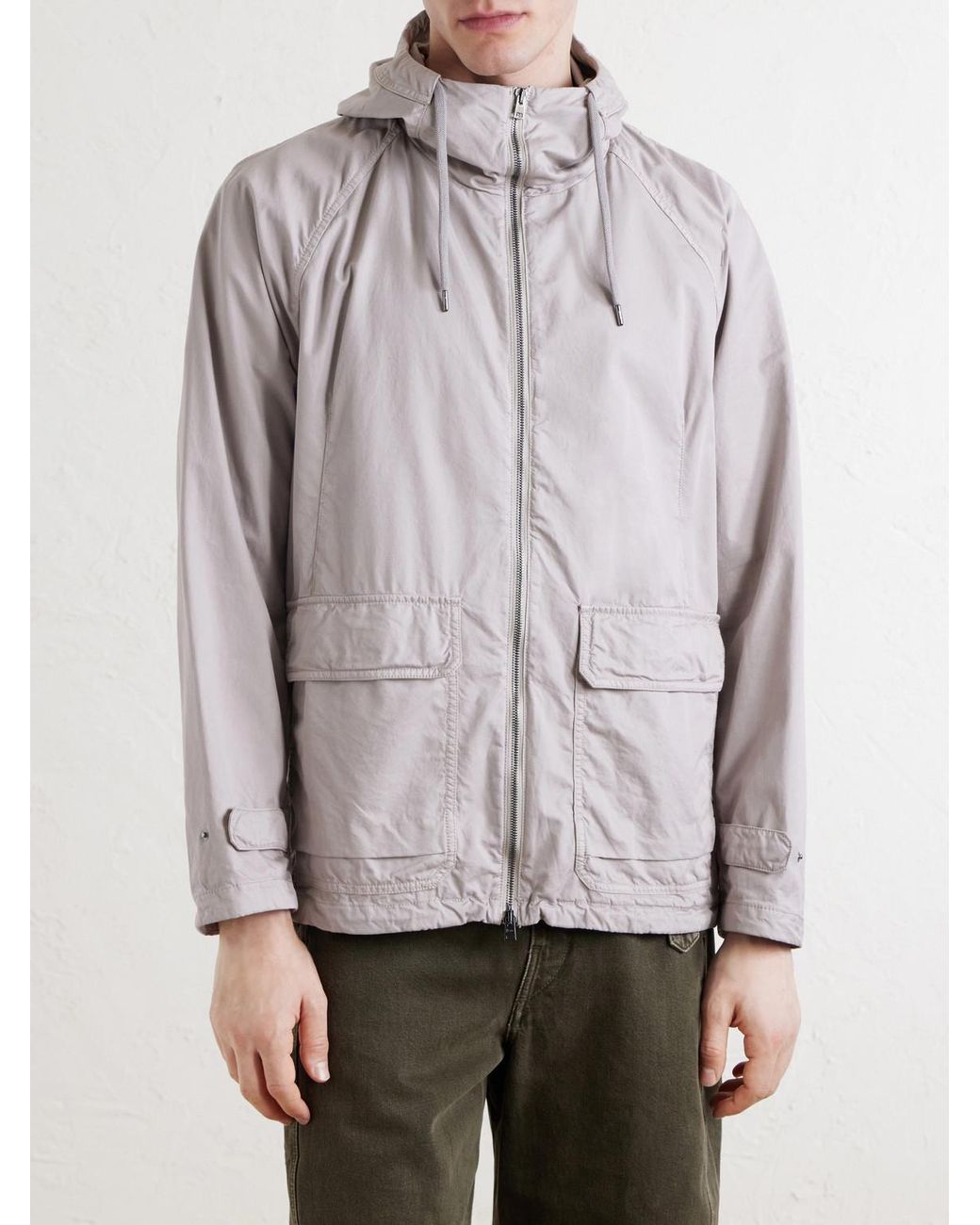 Herno Natural Cotton-shell Hooded Jacket for men