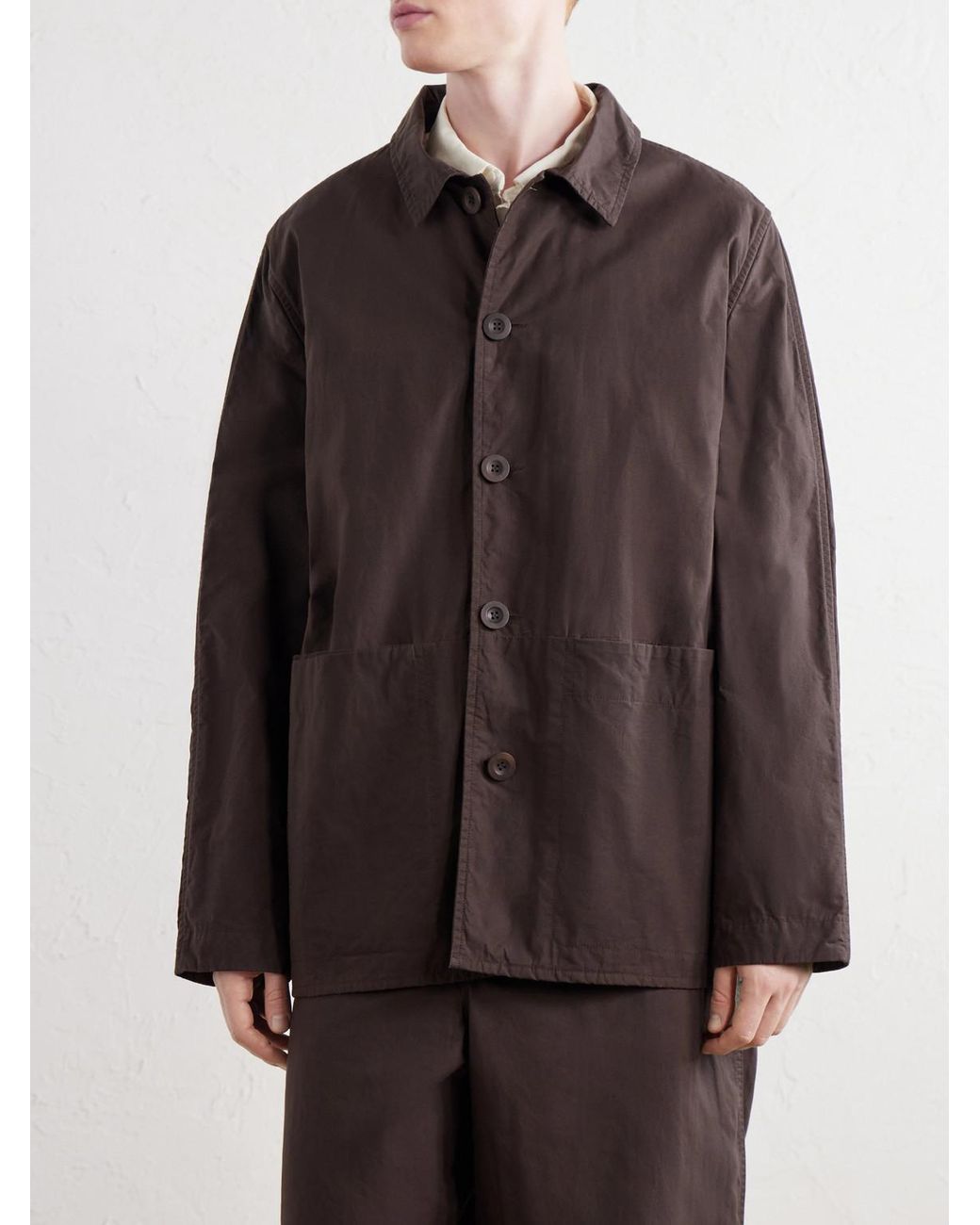 Casey Casey Brown Hugo Waxed Cotton Jacket for men