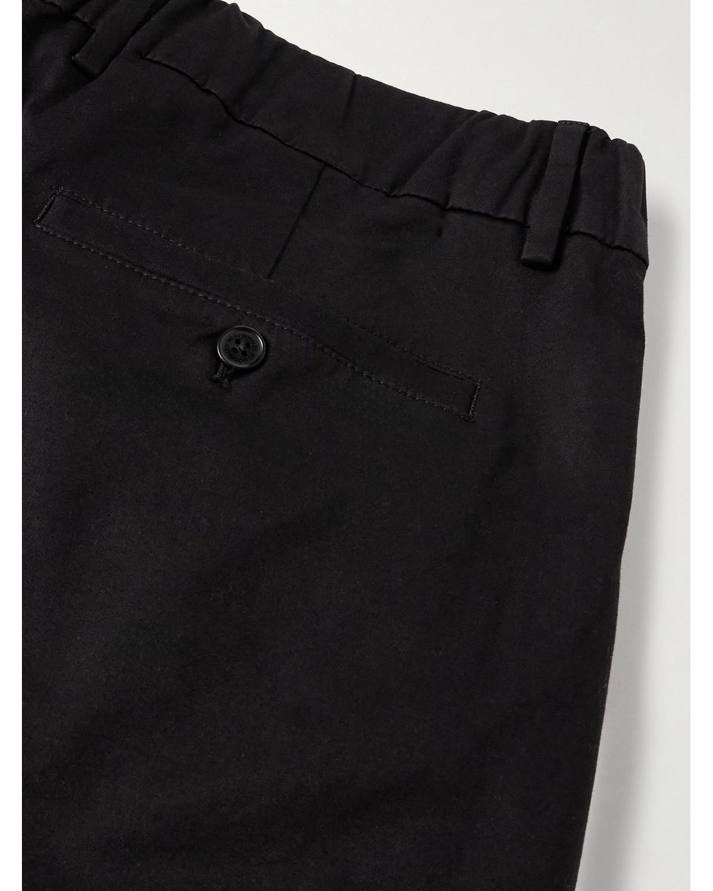 NN07 Black Kay 1420 Wide-Leg Pleated Organic Cotton-Blend Twill Trousers for men