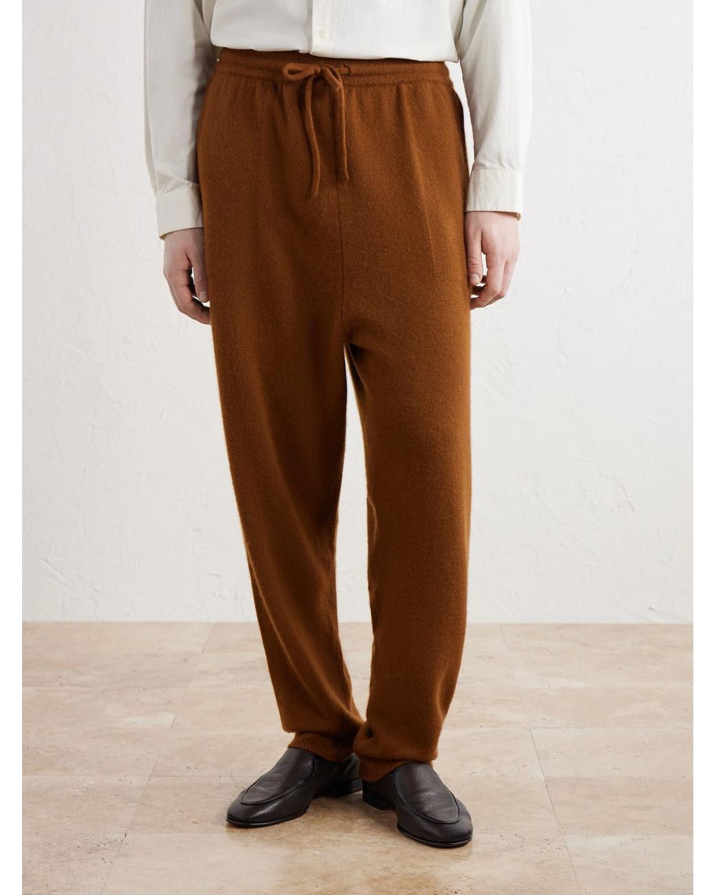 Casey Casey Brown Zwag Tapered Wool Sweatpants for men