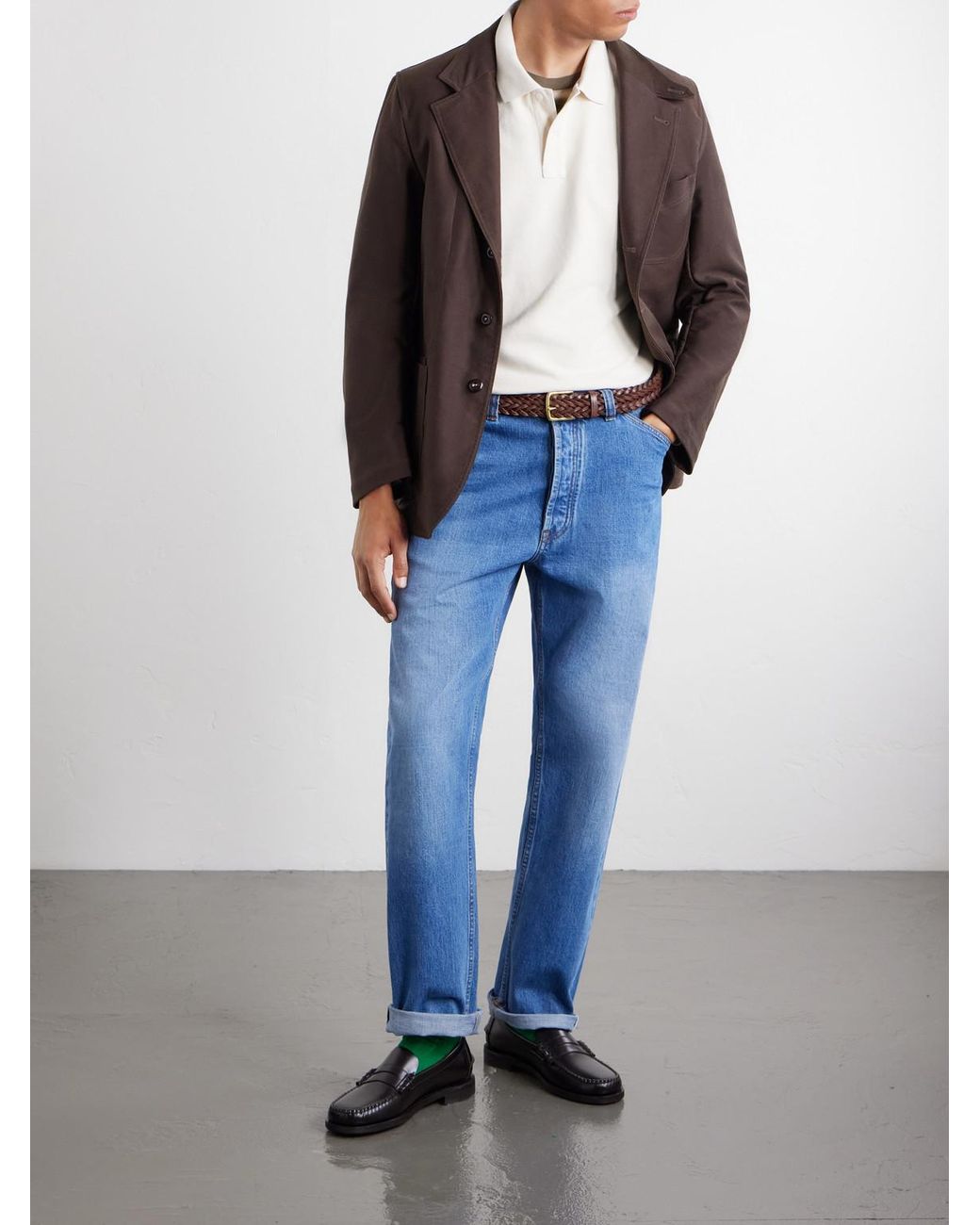 Drake's Natural Cotton-Piqué Polo Shirt for men